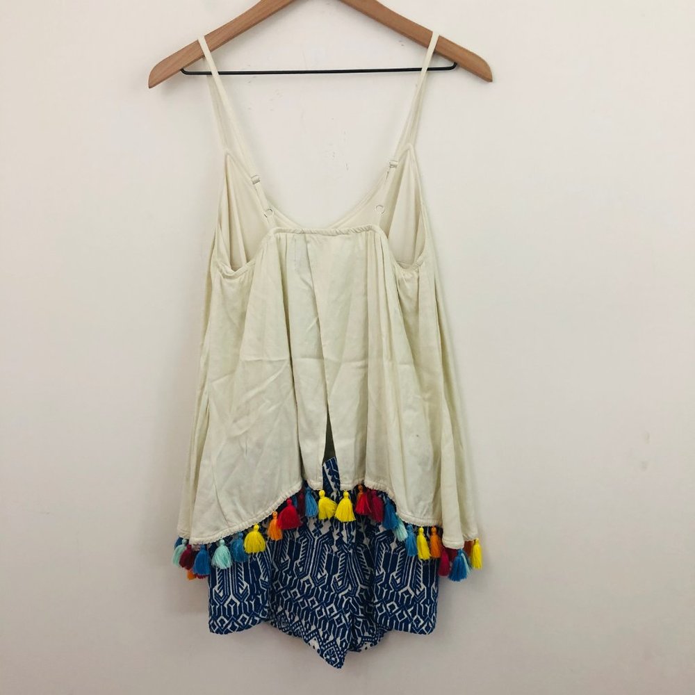 NWT! Judith March Tassel Split Back Romper - Picture 6 of 8